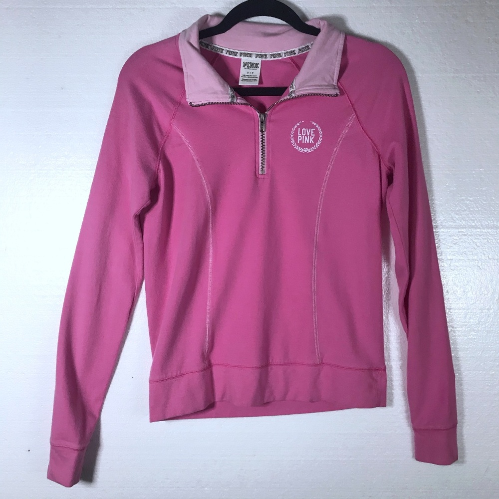 PINK Victoria's Secret Sz Small Half Zip Pullover